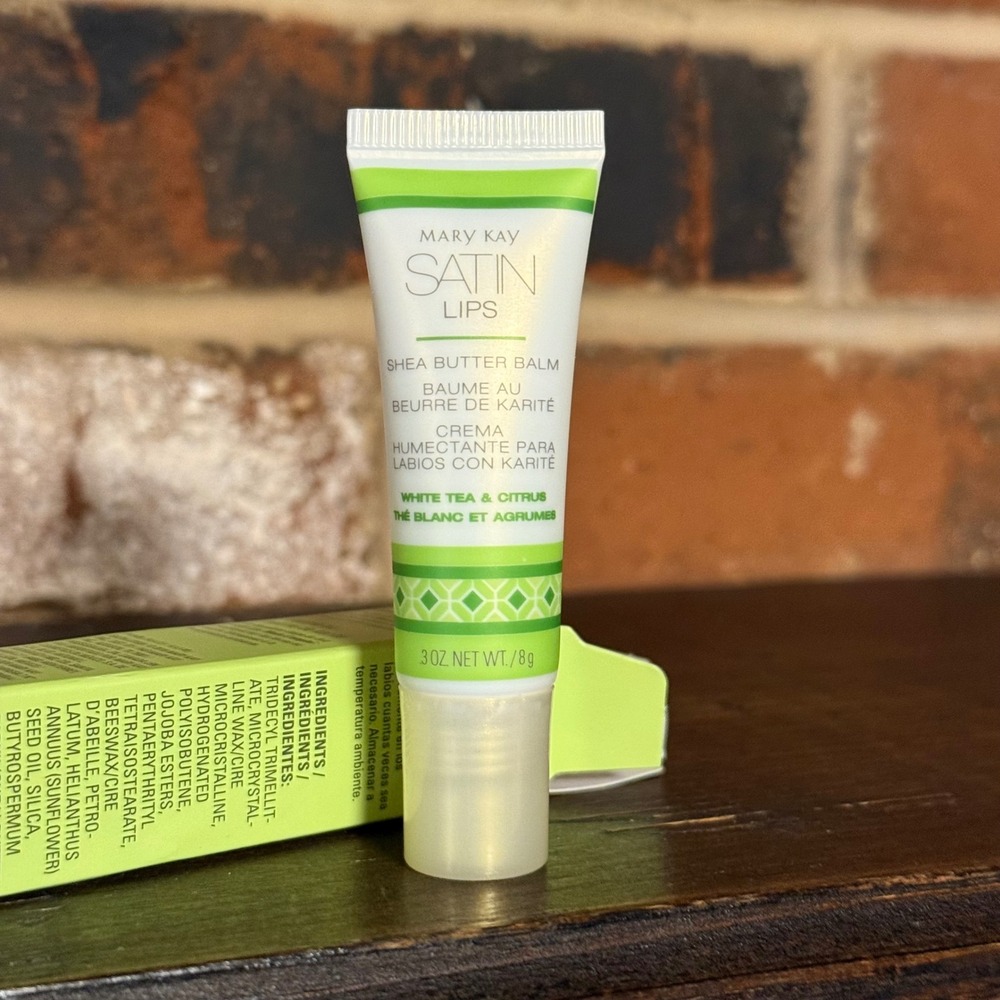Mary Kay Satin Lips Shea Butter Balm White Tea & Citrus Lip Treatment 0.3oz 8g - Picture 3 of 3